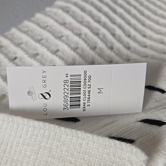 NWT Lou & Grey Women's Mesh Stitch Zip Sweater Size M - Picture 3 of 12